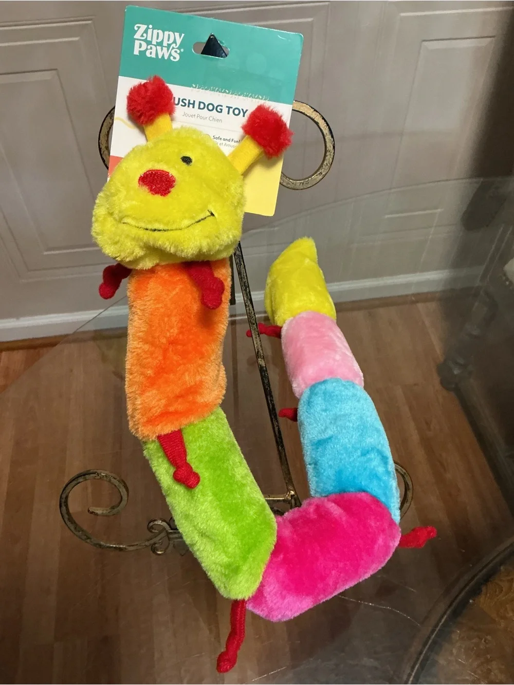Zippy Paws Multicolor Caterpillar Christmas Deluxe Dog Toy 30”